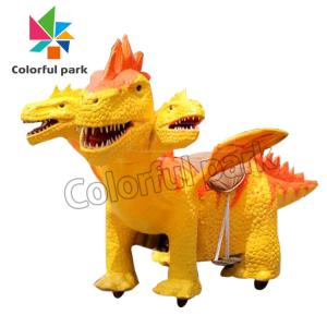 China Freely Walking Kid Arcade Machine , 2 Players Dinosaur Kiddie Ride wholesale