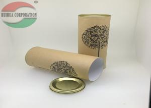 China Round Paper Tube Packaging For Food With Metal Lid wholesale