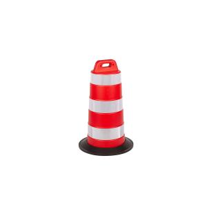 China Highly Visible 36inch Orange Plastic Traffic Safety Barrel With Rubber Base Orange Road Safety Barrel wholesale