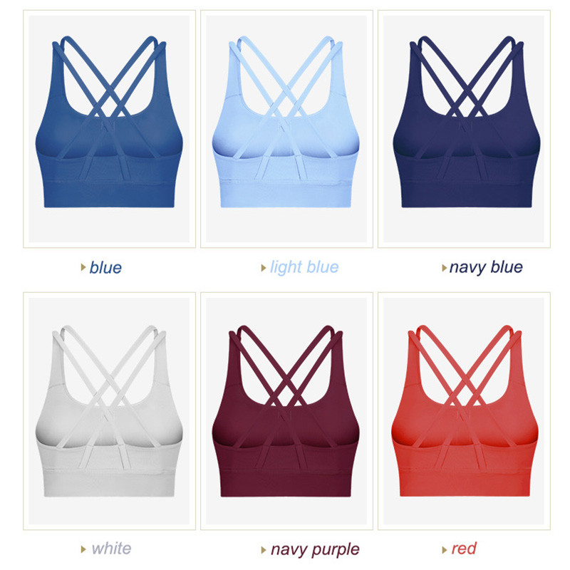 Camo Sexy Cross Back Women Yoga Bra Shockproof Fitness Sports Bra High Elastic