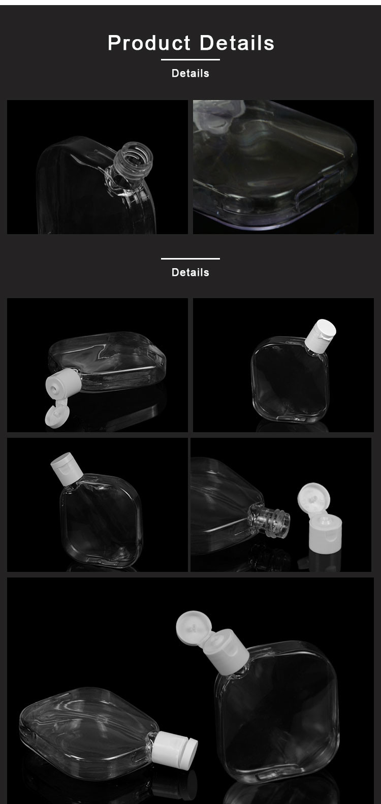 30ml 100ml 135ml Custom Shaped PETG Cosmetic Bottle Hand Sanitizer Lotion Packaging
