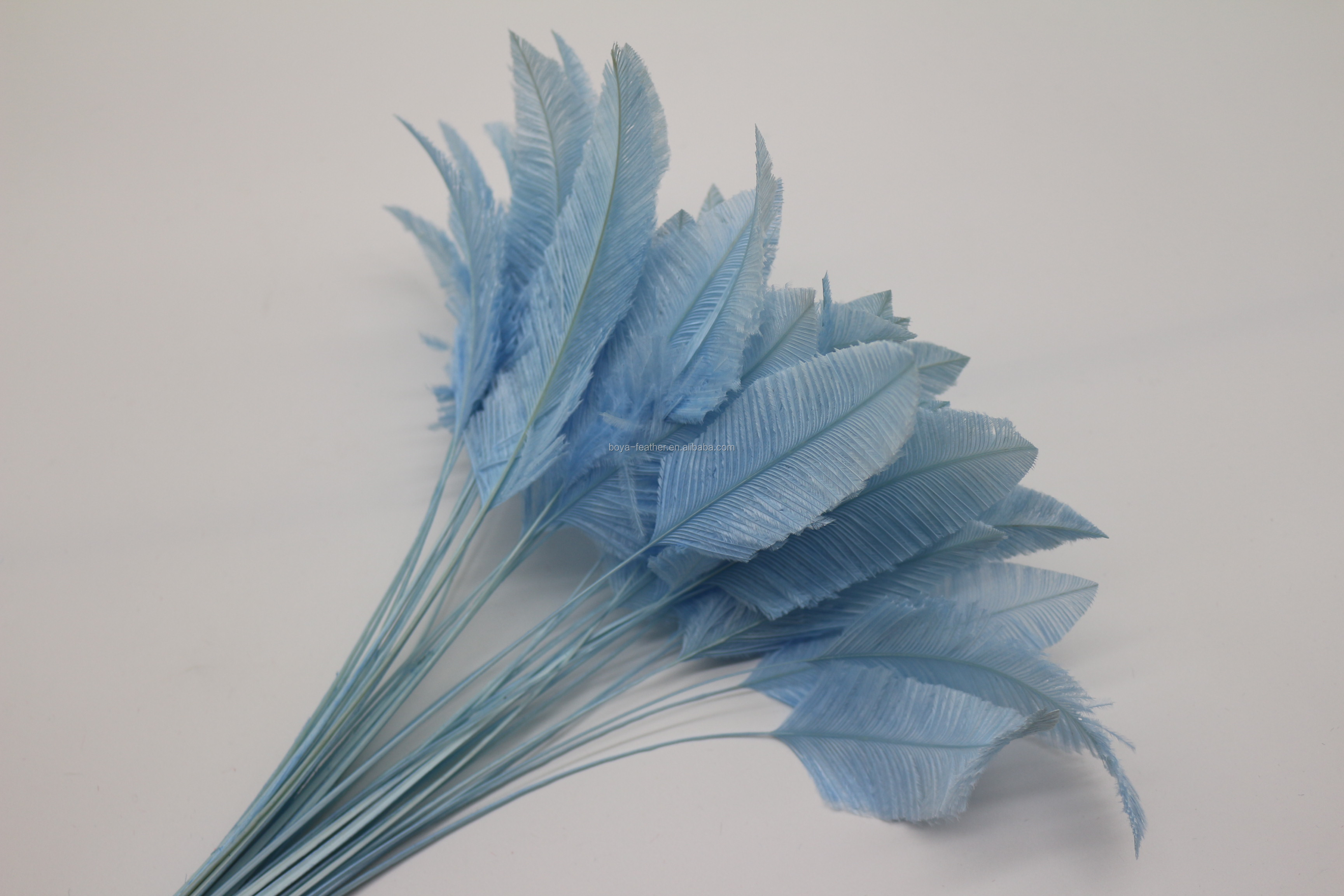 25-30cm Decor Millinery Feather , Head Arrow Stripped Ostrich Plume Feathers
