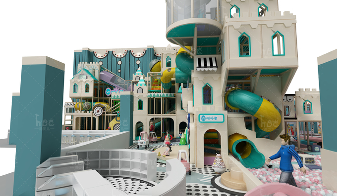 Customized Castle Theme Indoor Playground Structure For Kids Imagination And Play