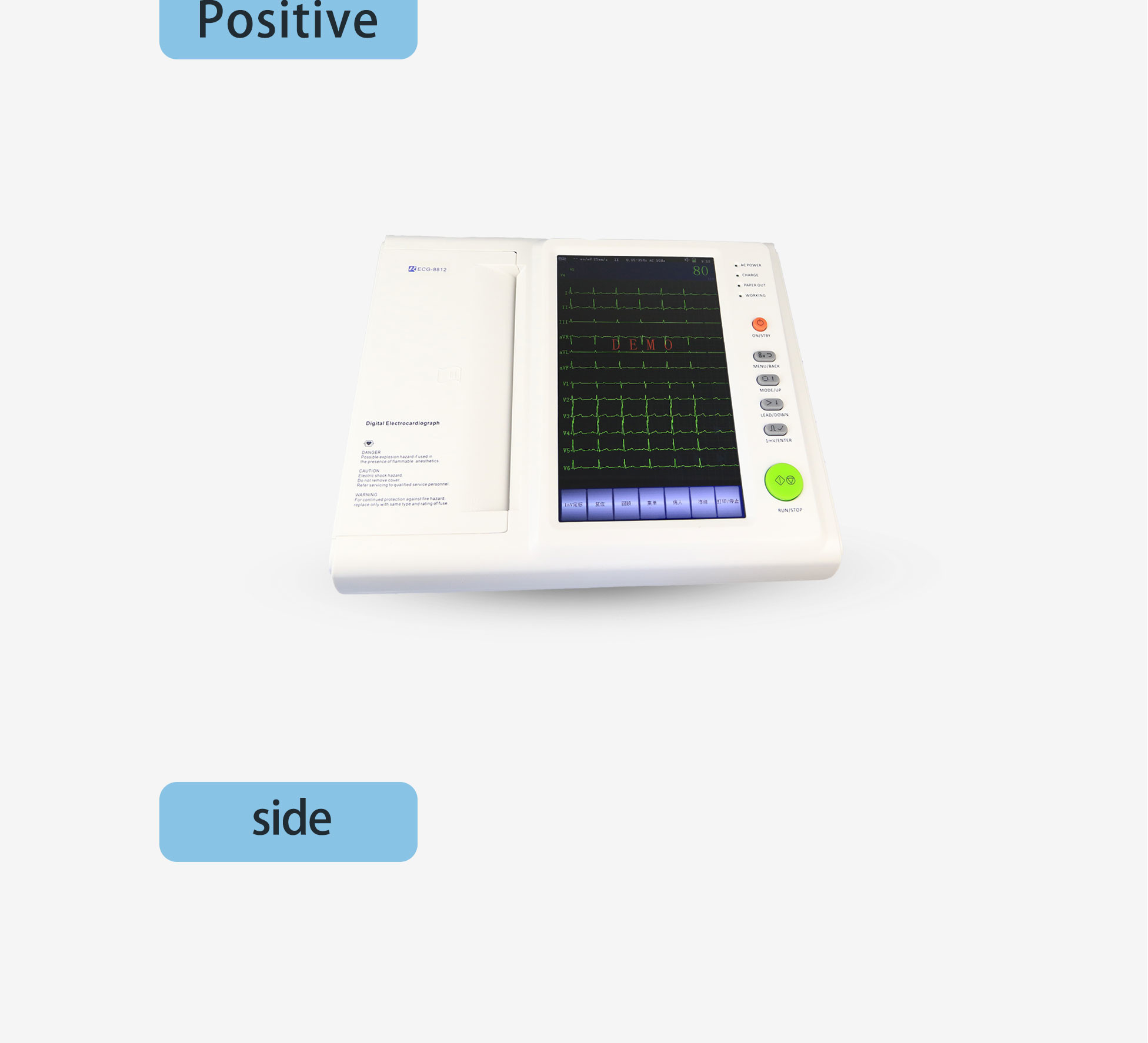 Portable 12 Channels 12 Leads Medical ECG Machine