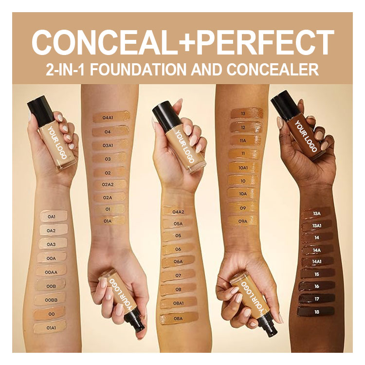High Quality Long Lasting Matte Waterproof Makeup Foundation Liquid Full Coverage Fair Skin Tones Beauty Name Loose Powder Type