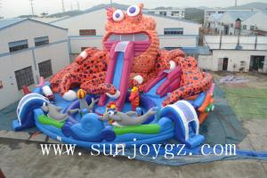 China Octopus Cartoon Shape Kids Inflatable Water Park For Amusement wholesale