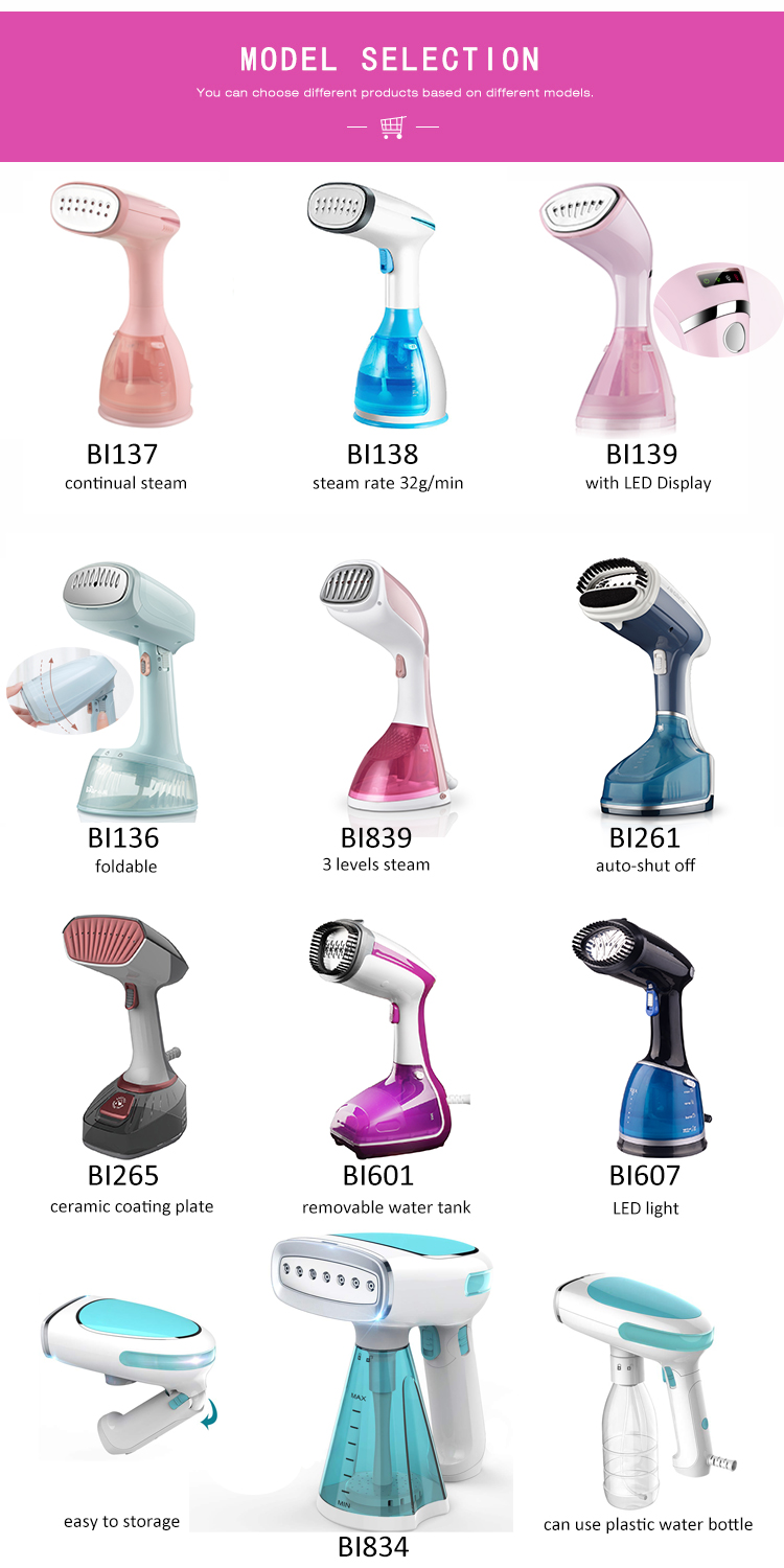 Fast Heat Up and Powerful Clothes Steamer Travel Size Mini Portable Handy Fabric Steamer Handheld Cloth Garment Steamer