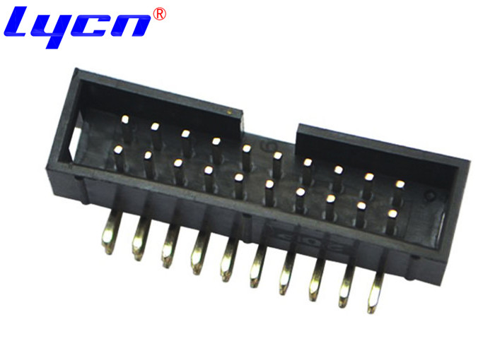180 Degree DIP 2.54 Mm Box Header 90 Degree Bend 1000mΩ Min Resistance