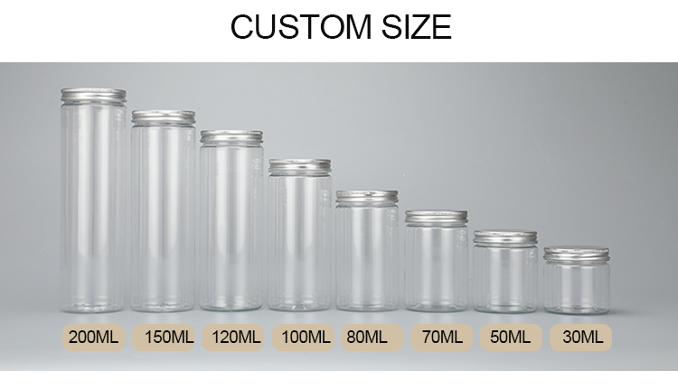 Empty Frosted Pet Acrylic Plastic Face Cosmetic And Packaging Body Butter Lotion Eye Cream Jar Lip Scrub Container With