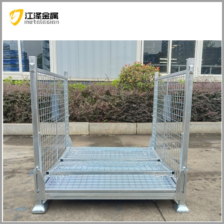 1000kg Load Capacity Foldable Steel Stillage Pallet Cage For Industrial Storage