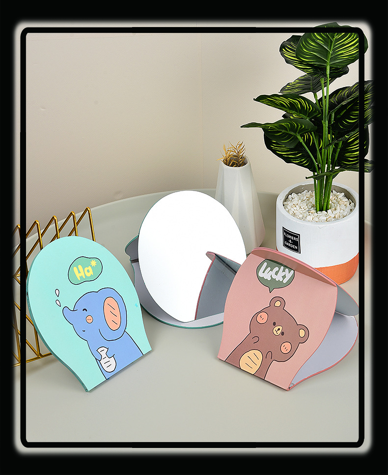 Customized LOGO Small Square Circle Dressing Makeup Mirror for Daily Occasions