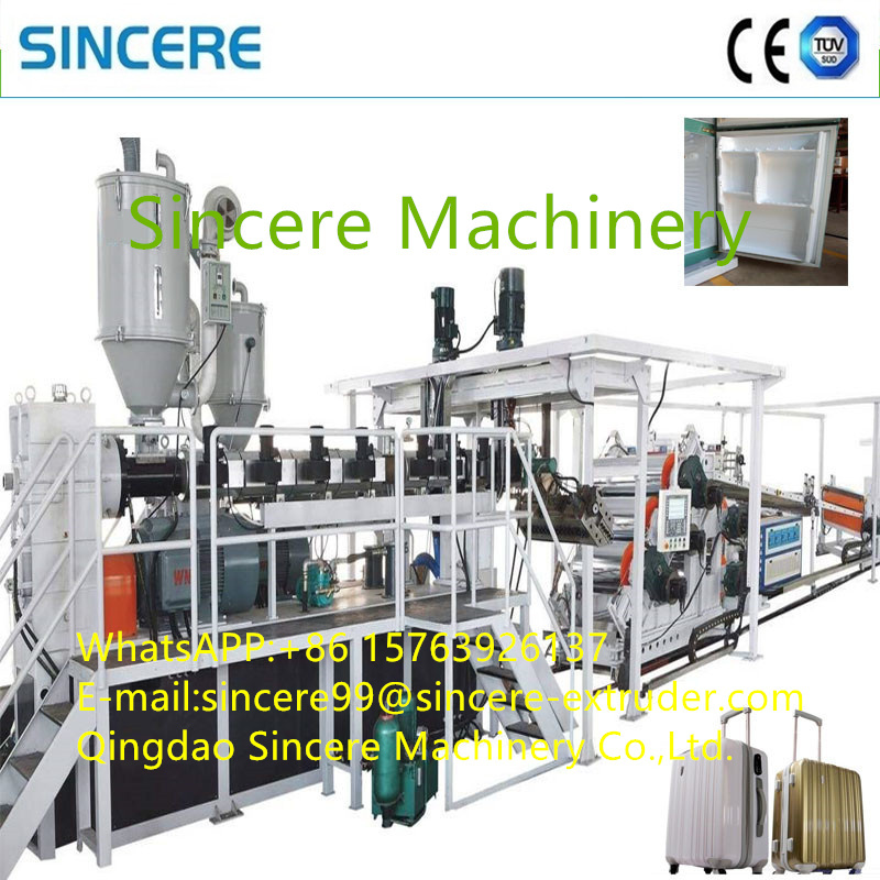 ABS PS PC PET PMMA PP Single Layer Sheet Extruder Machine Production Line