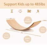 Fitness Wooden Curvy Baby Kids Training Wobble Balance Board