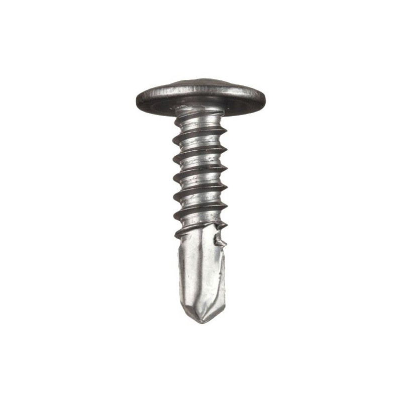 Round #2 Phillips Wafer Head Galvanized Self Drilling Screws M4.2 16mm Carbon Steel