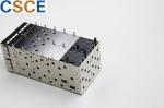 Nickel Material SFP Cage Connector 2*2 Port High Temperature LCP Housing