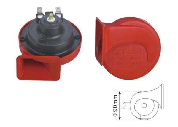 EST1011 Red Car Horn Replacement for boat truck , Snail Horn 510Hz 110DB Dia