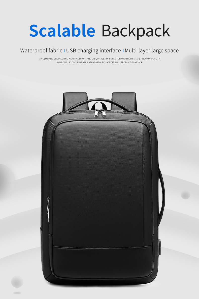 Factory hot sell bag custom logo usb waterproof notebook wholesale men 15.6 inch laptop bag travel school laptop backpack
