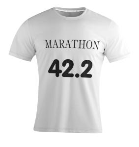 China 100% Polyester Marathon T Shirt With Customzied Logo And Sponsor Logo wholesale