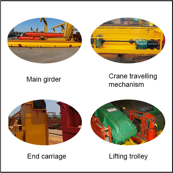 factory electric hoist double trolley overhead cranes with CE certification