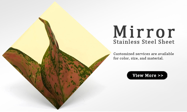 SS 304 Mirror Stair Decorative Stainless Steel Sheet 4x8 Thickness 0.5mm
