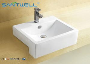China Above Counter Top Wash Basin 545*445*170 mm , white ceramic sink wholesale