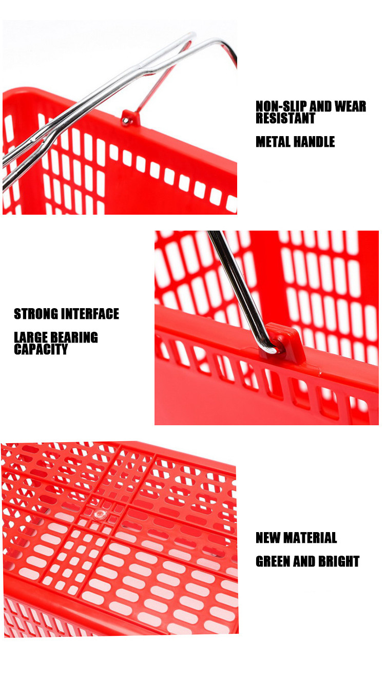 Easy To Store Plastic Hand Shopping Basket With Customized Logo And Personalization