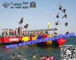 Playing Inflatable Water Catapult Blob / Trampolines 5 Years Warranty