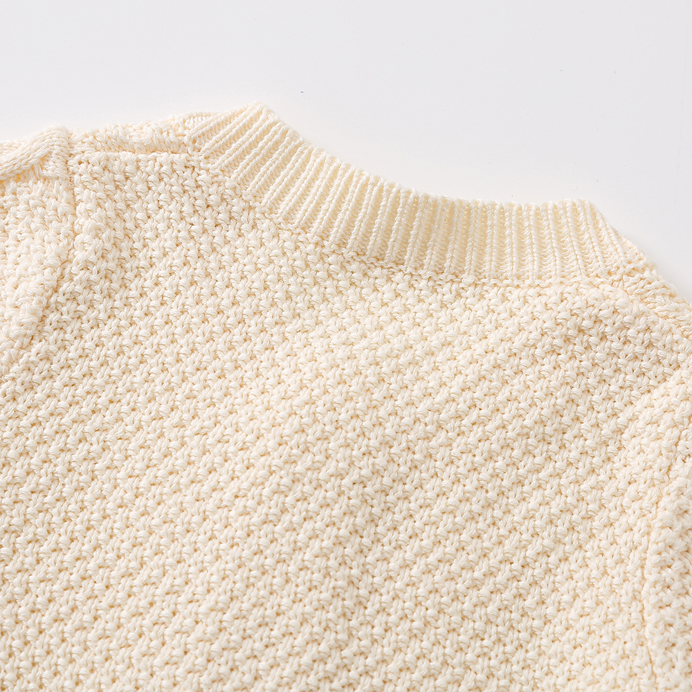 Custom Baby Winter Bodysuit 100% cotton Cable Knitted New Born Baby Rompers Sweaters Sets With Hats