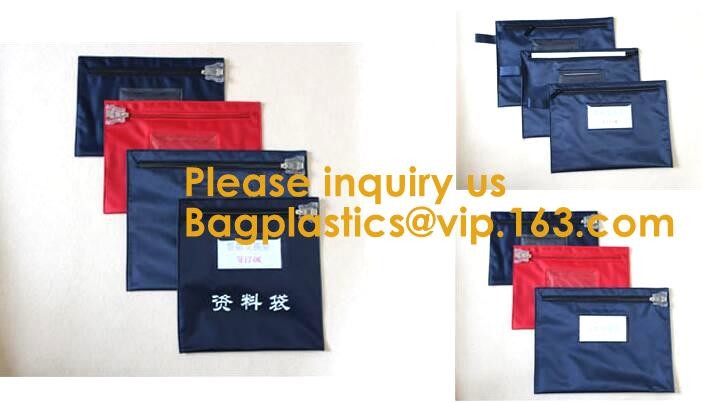 Bank Locking Document Security Bag Deposit Bank Bag Custom Multi Function Cash Money Reusable Deposit Security Locking B