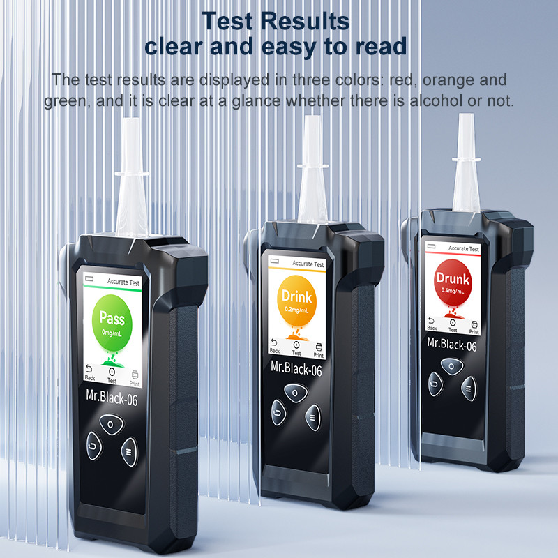Small Police Alcohol Breathalyzer Tester Instant Response Time With LCD Display