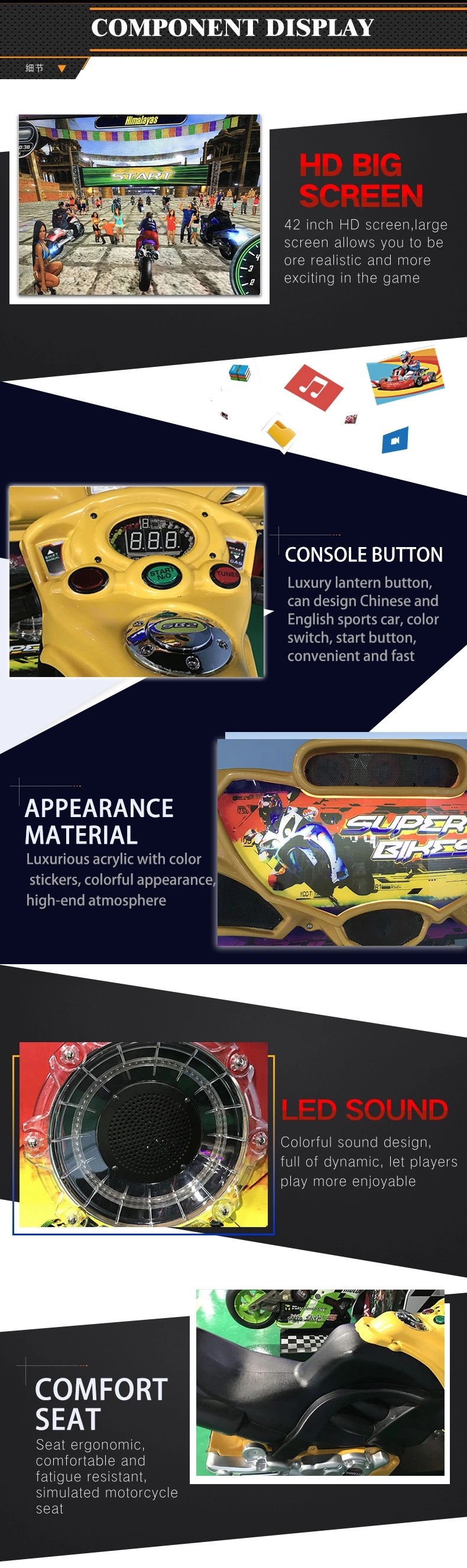 Amusement Arcade Car Driving Simulator Game Machine For Adults Easy Operation
