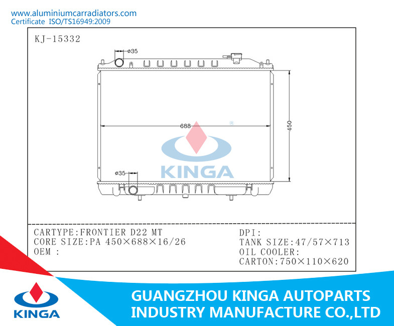 Performance Auto Radiator For Nissan INFINITI EX35'08-11 / INFINITI FX35/FX50'09-11