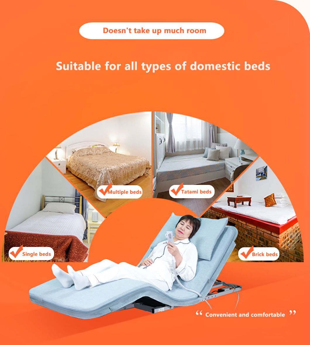 Portable Folding Functions Upgraded Electric Homecare Nursing Bed Mattress