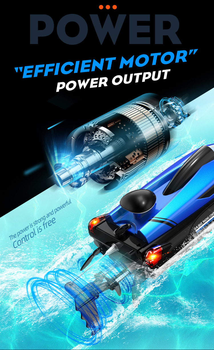 State of Assembly Ready-to-Go Remote Control Speed Speedboat for Children's Toys 2.4g
