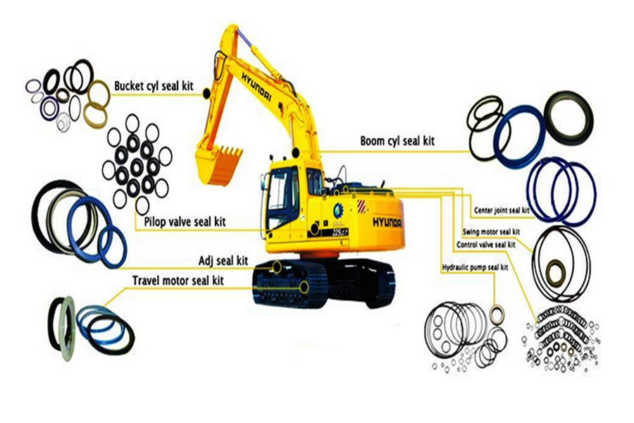 PC200-8 excavator Hydraulic Pump Seal Kit 6D102 For Komatsu Main Pump