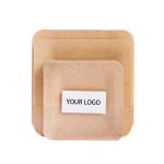 Indoor Bamboo Biodegradable Disposable Tableware Plates Practical Eco Friendly