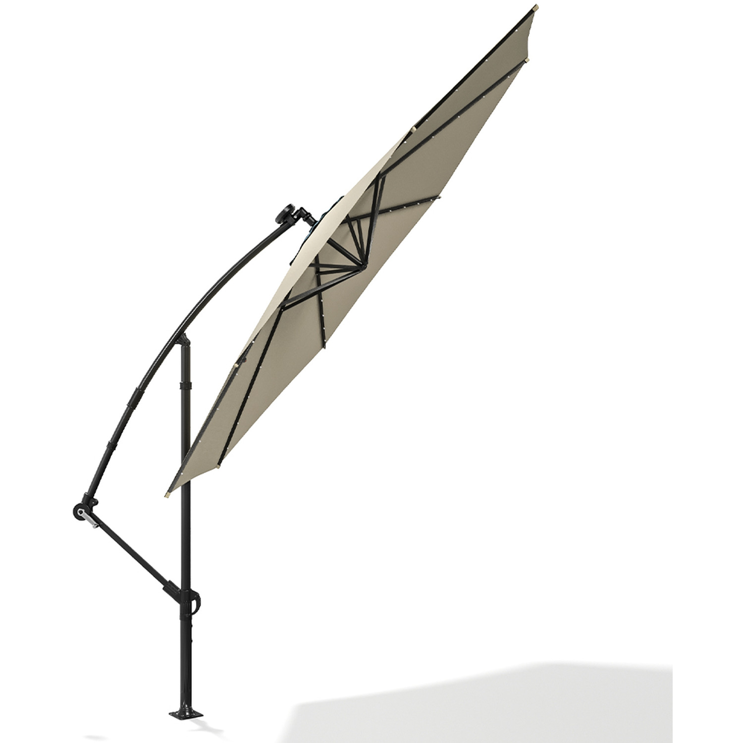 Customized Color Garden Umbrella with Light Waterproof Commercial Restaurant Cantilever