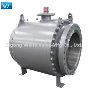 China Bare Stem Trunnion Mounted Ball Valve With ISO5211 Connection Plate wholesale