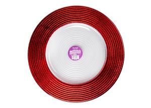 China Centrifugal Casting 32cm Gold Foils Handmade Glass Plate For Bar wholesale