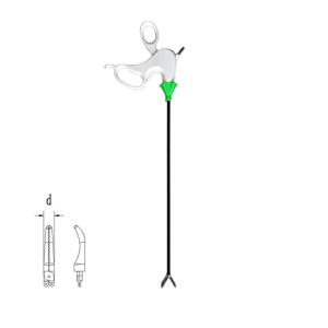 China OEM Disposable Laparoscopic Instruments White Handle Curved Grasper wholesale
