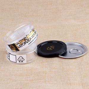China 65mm Neck Dia 100ml Plastic Food Cans Small Weed Jar wholesale