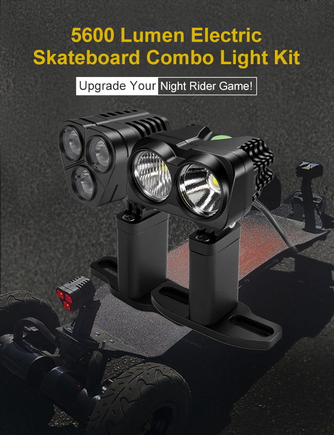 IP66 Waterproof E Skateboard Lights 5600 Lumen Hard Anodized Finish