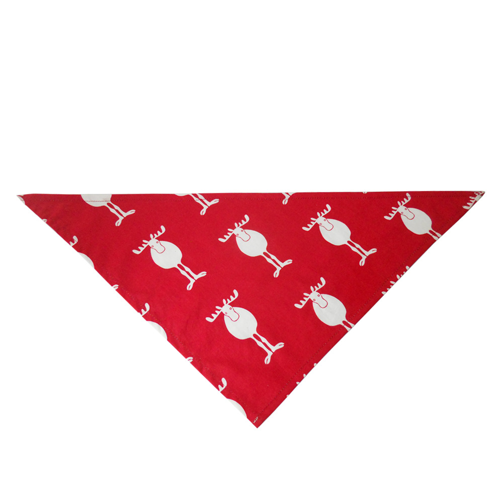 Washable Adjustable Plaid Dog Bandanas Cotton Checkered Dog Triangle Bandana
