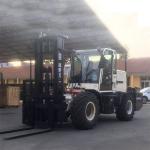 Small Off Road Forklift Truck White 42KW 1220mm Fork Length Infinitely