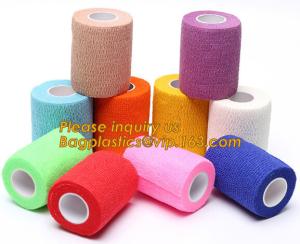 China Nonwoven Self Adhesive Colored Vet Wrap Pet Care Sports Elastic Cohesive Bandage,100% cotton zinc-paste elastic bandages wholesale