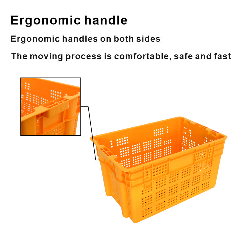 600x400x310mm Mesh Style Plastic Storage Crate for Harvest Foldable and Easy to Clean