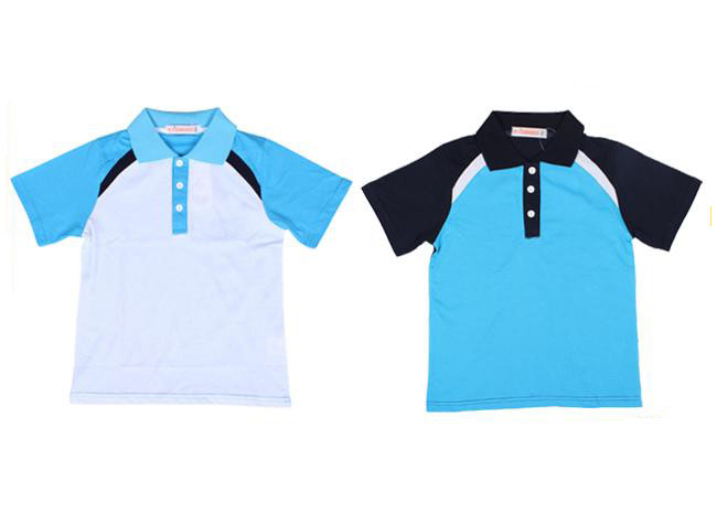Elegant Design Children's Style Clothing , Pure Cotton School Uniform Polo Shirts