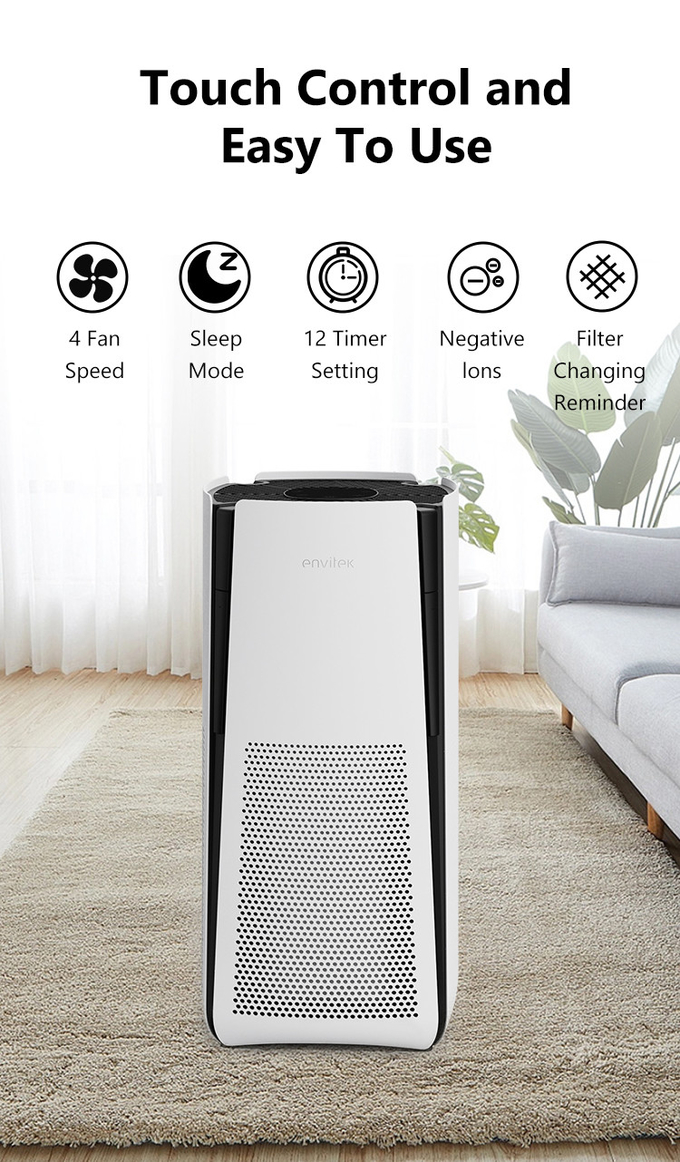 110V 68W Portable Hepa Filter Air Purifier Machine for Large Room