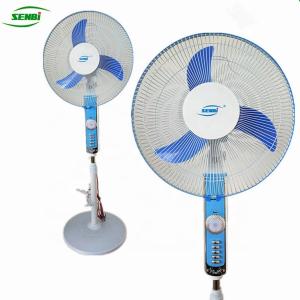China Professional 12v Solar Stand Fan Ac Dc Operated 16inch 18inch With 5 PP Blades wholesale