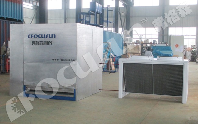 Motor-driven 10 ton FIB-WHB Brine Cooling Block Ice Machine for Water-Cooling System